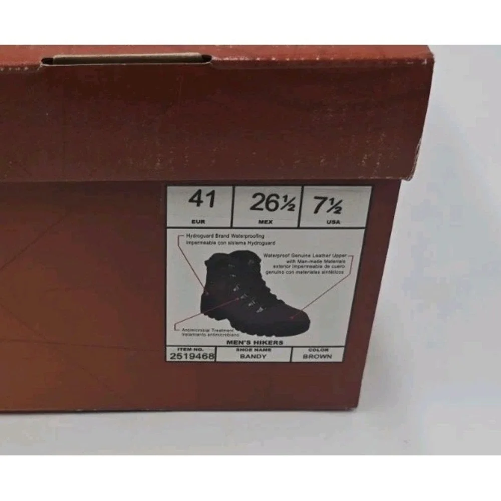 Ozark Trail Bandy  Men's Hiking Boots 7.5 Dark Brown Leather Waterproof